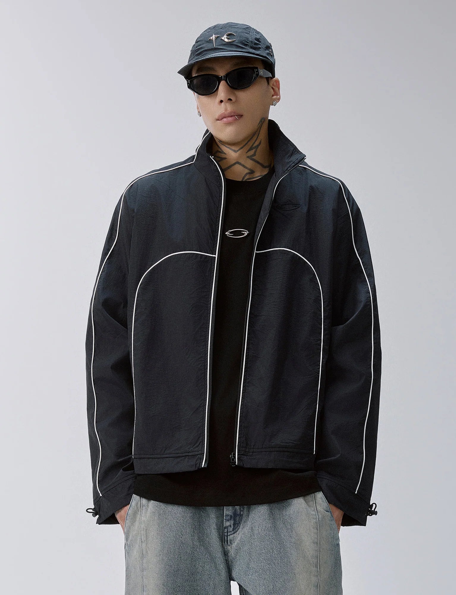 F2CE Contrast Piped Track Jacket
