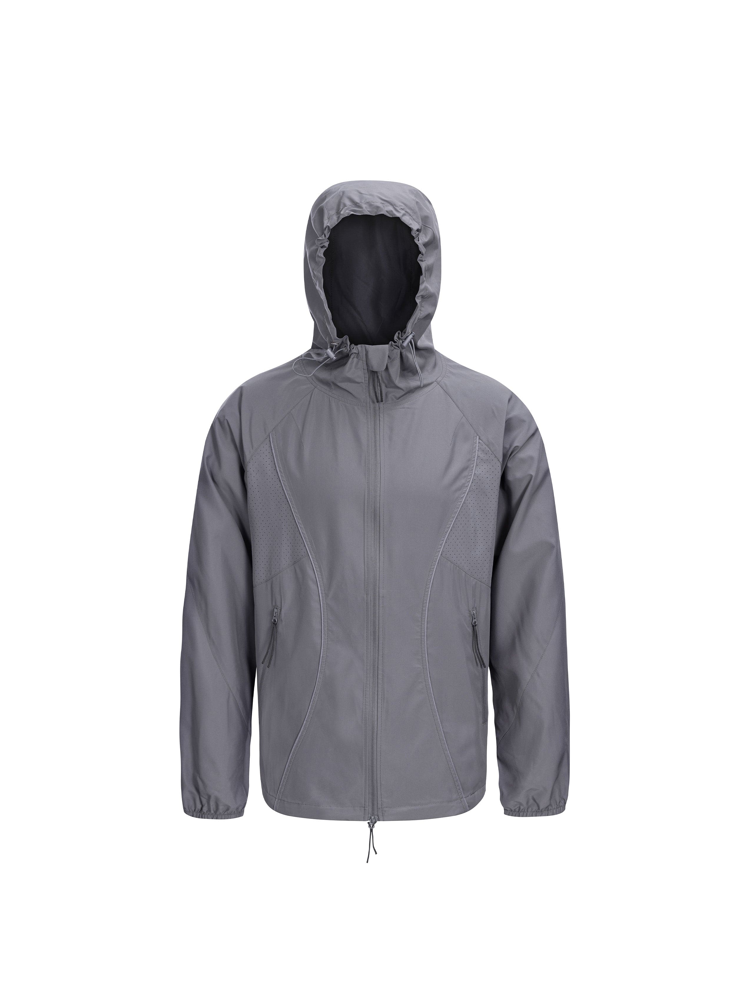 CATSSTAC Spliced Laser-Perforated Waterproof UV Production Hooded Jacket