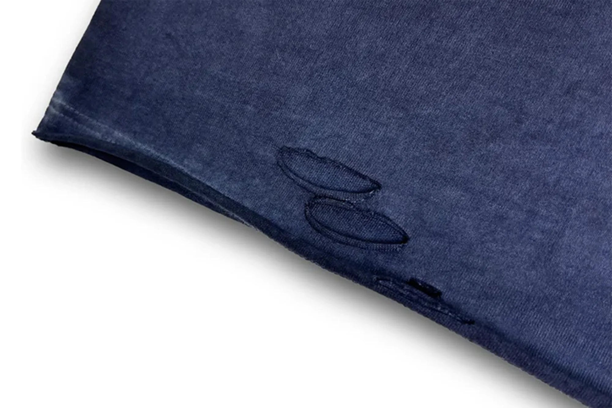 TECNINEGROUP Distressed Blue-Dyed Graphic T-Shirt