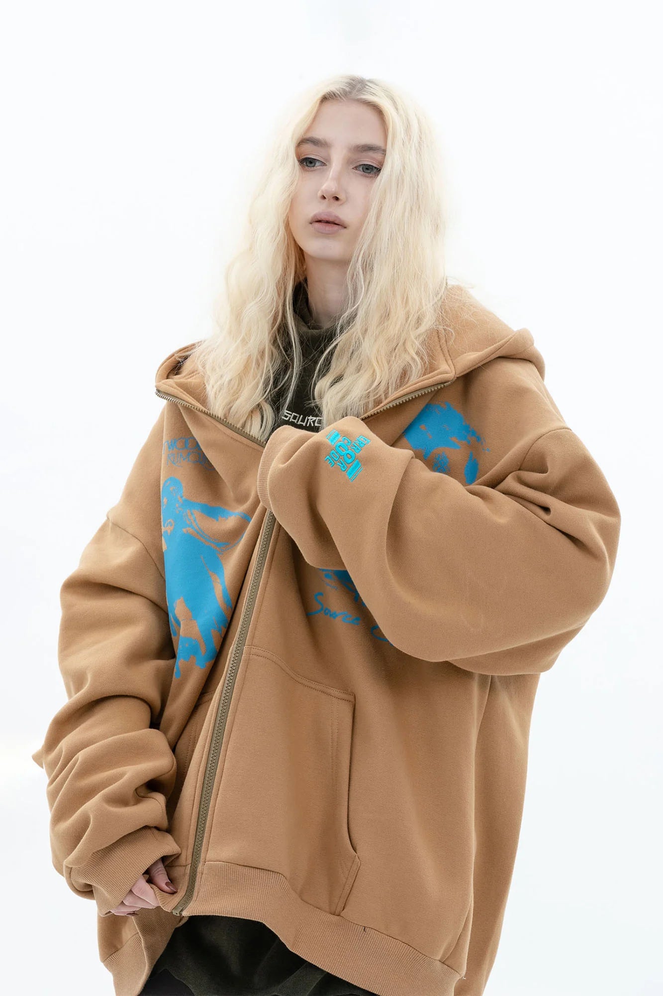 ERROR CODE ROBOT Fleetwood Mac Graphic Oversized Hooded Jacket