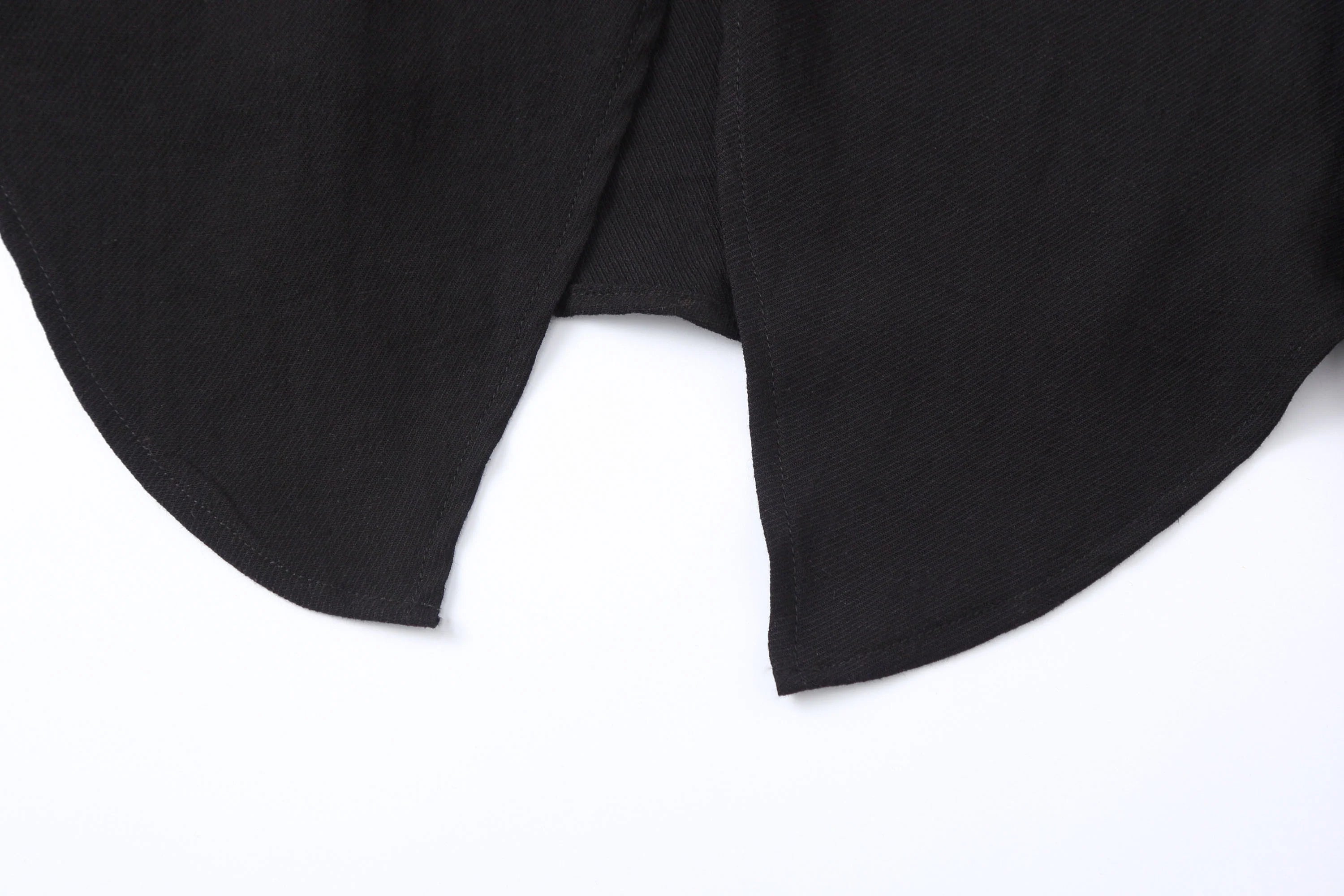 CLP Padded-Shoulder Tie-Waist Shirt