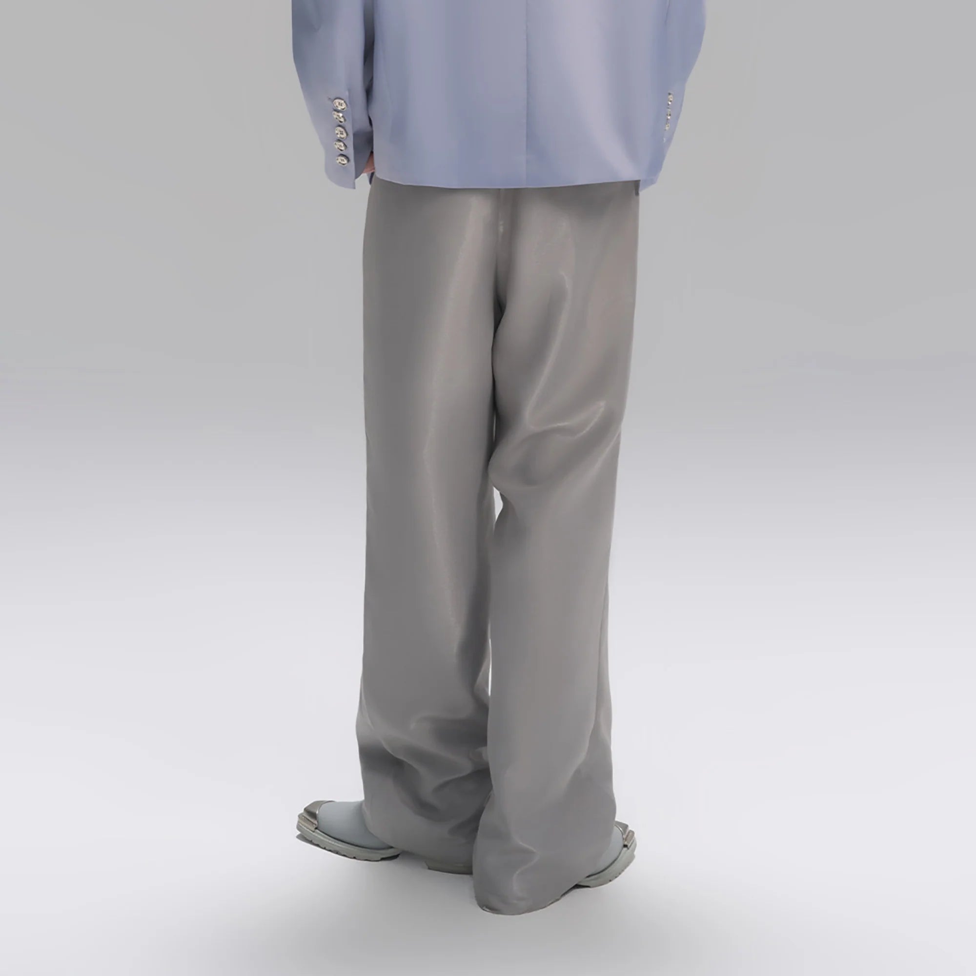 TIWILLTANG Satin Wide-Leg Drape Trousers