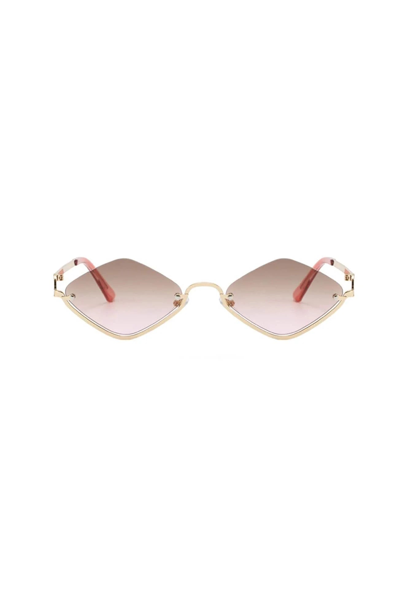 DAMAGE ASIA Diamond Half-Rim Sunglasses