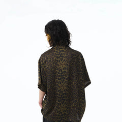 EPIC POETRY Leopard Half Shirt Dark Green
