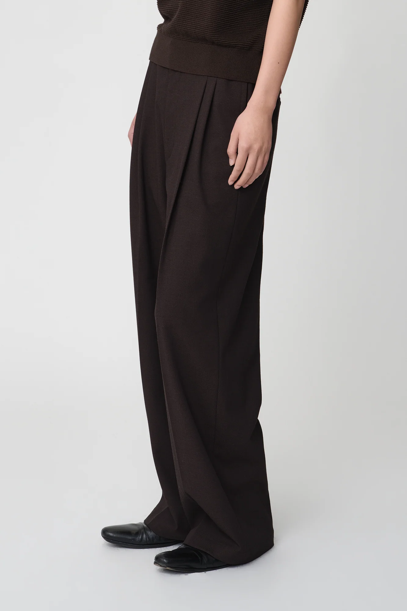OPICLOTH Modern Pleats Wool-Blend Straight-Leg Pants