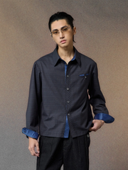 ALVNG AR ANTS Gloss Contrast Trim Check Shirt