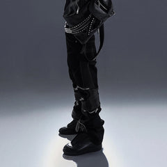 PCCVISION Multi-Zip Stitched Slim Pants