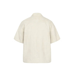 OKAYTHXBYE Floral Embossed Stand Collar Shirt