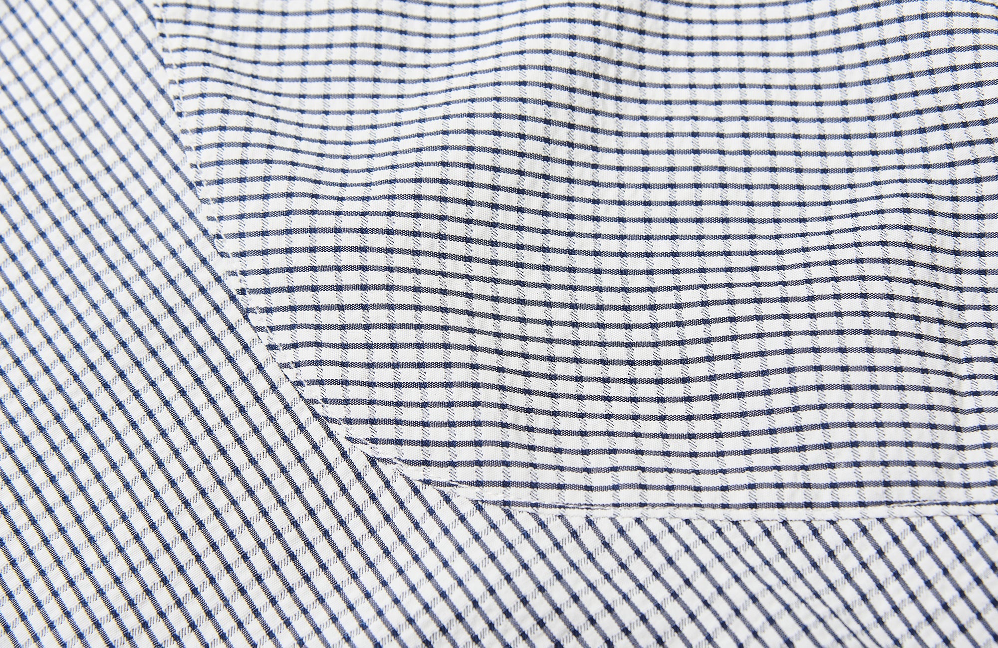 7440 37 1 Grid Check Batwing Sleeves Shirt
