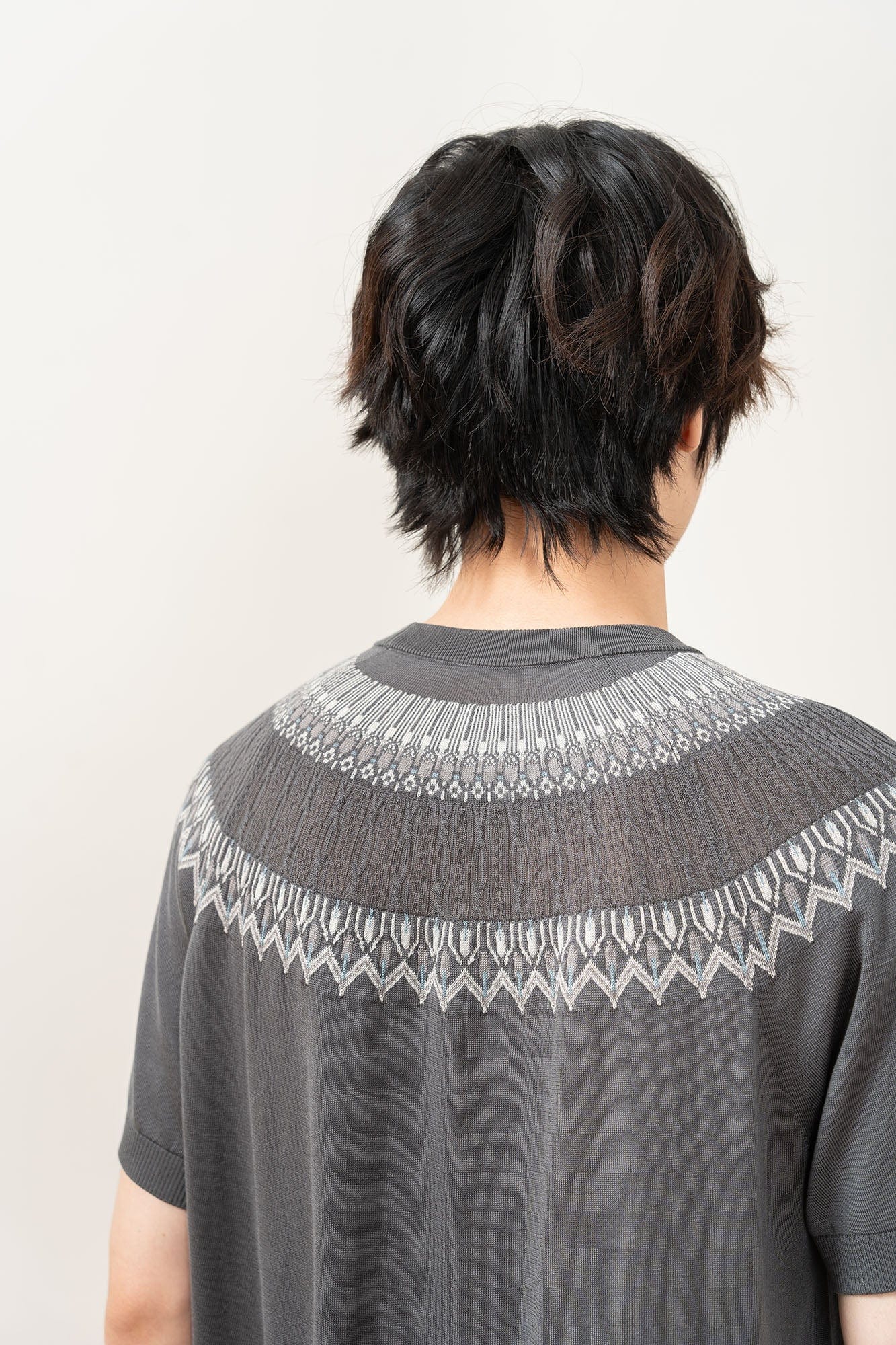 MOITIEDEPETALE Fair Isle Jacquard Tee