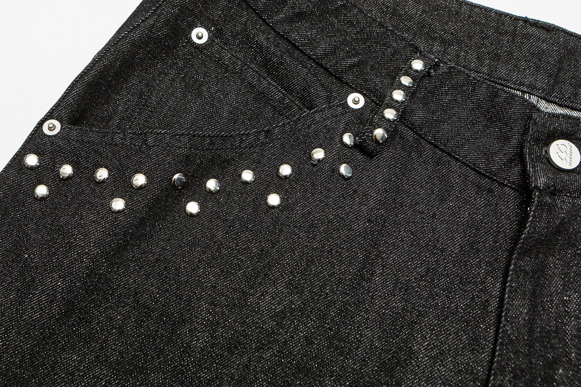 ME DA IGUAL Studded Wide-Leg Denim Pants