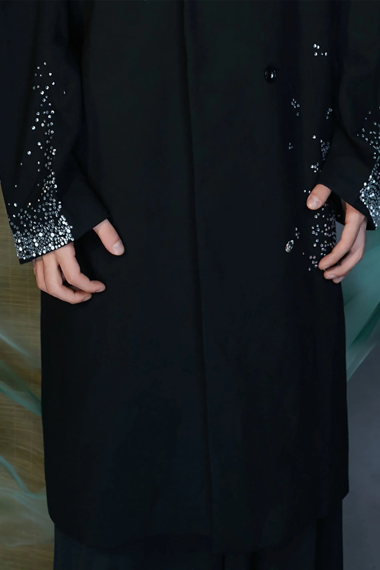 JIECHI Diamond Structured Overcoat