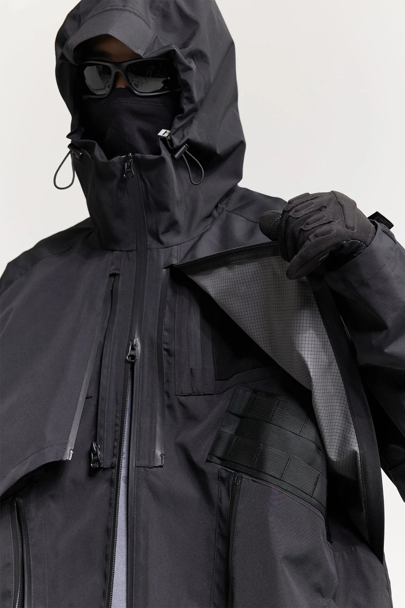 CATSSTAC Layered Multi-Pocket Waterproof Hooded Jacket