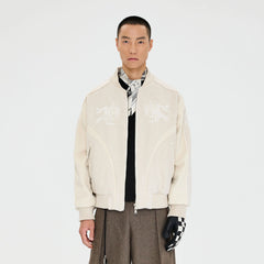 CATSSTAC Warrior Embroidered Panel Bomber Jacket