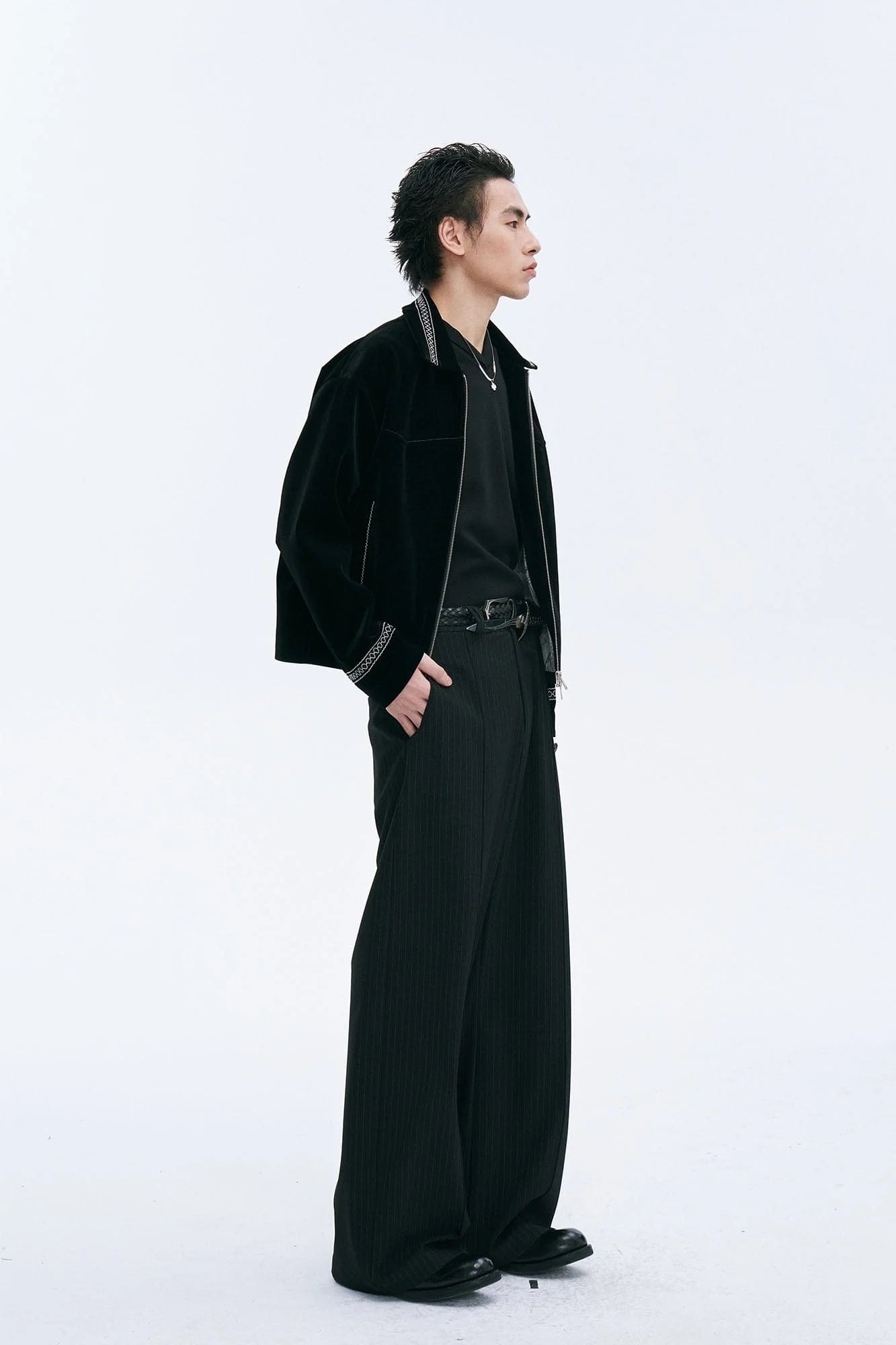 CATSSTAC Velvet Embroidered Trim Jacket