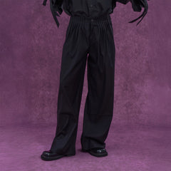 CLP Pleated Waist Structured Wide-Leg Pants