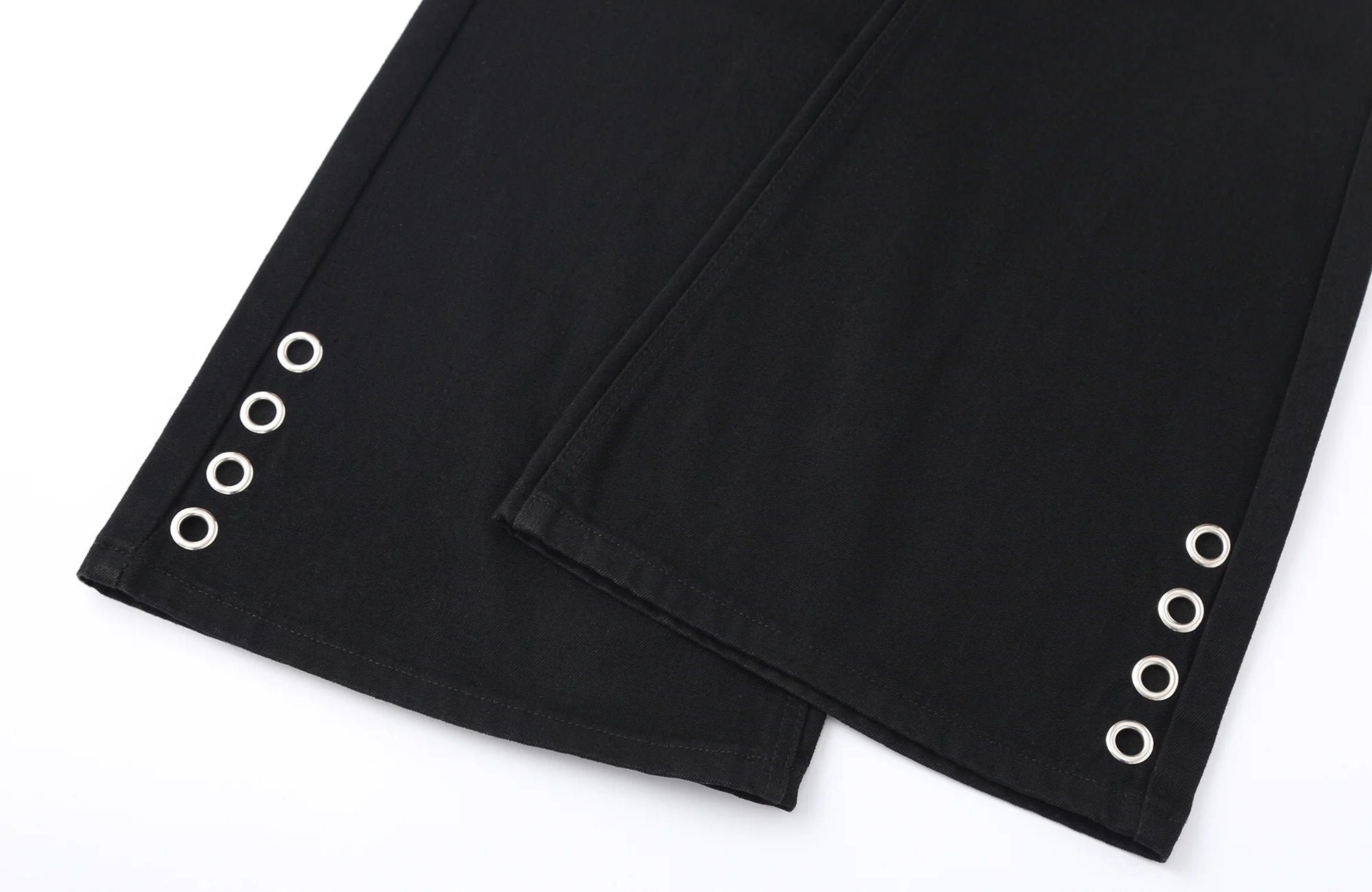 CLP Eyelet-Stud Stacked Hem Flared Jeans
