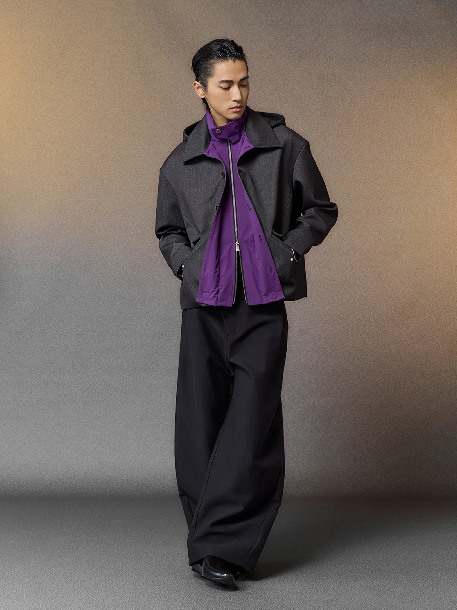ALVNG AR ANTS Tech Contrast Split-Panel Hooded Jacket