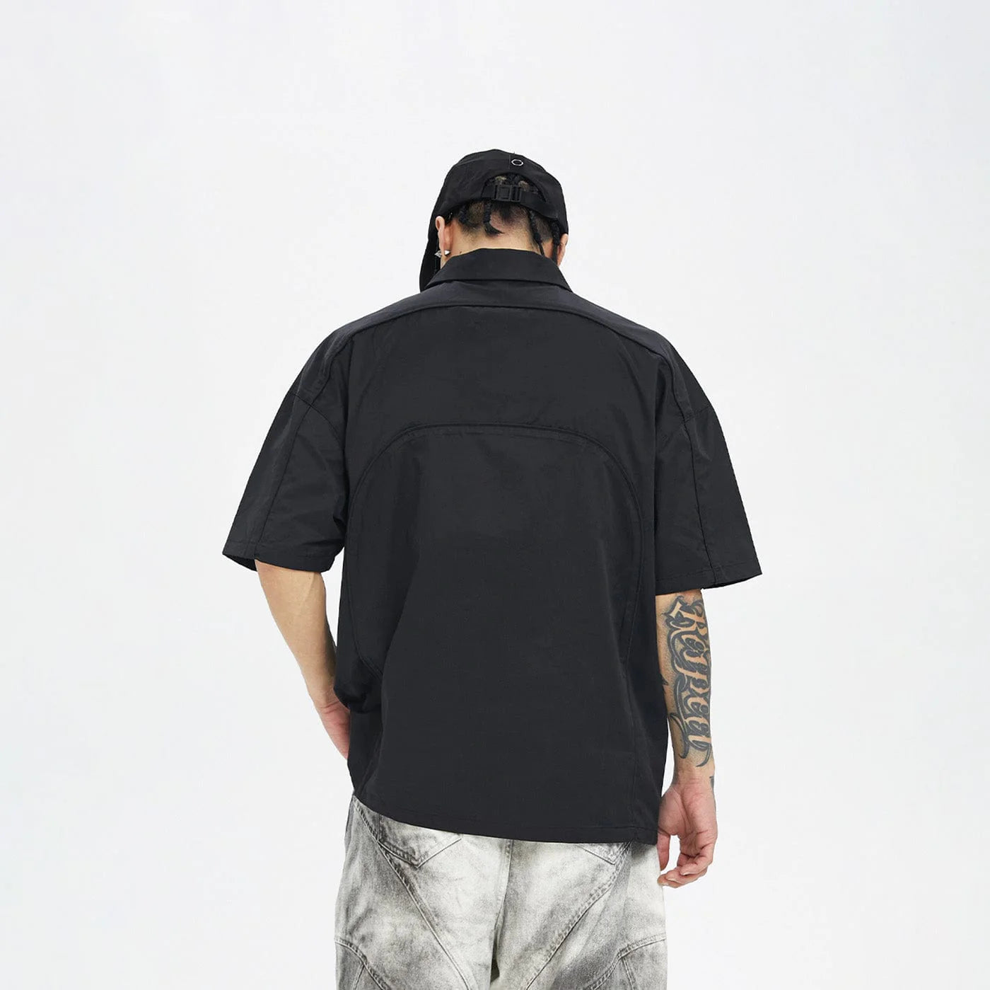 F2CE Spliced Metal Logo Half Shirt