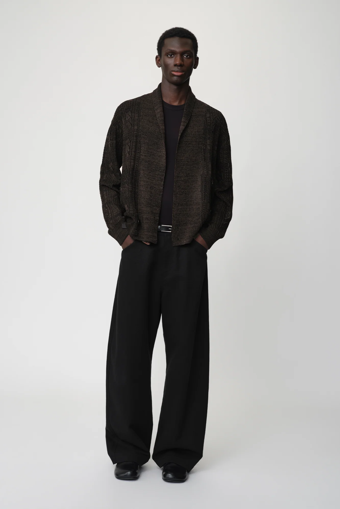 OPICLOTH Slouchy Open-Knit Cardigan