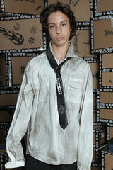 BLACK8MOB Dirty Fit Distressed Pocket Shirt