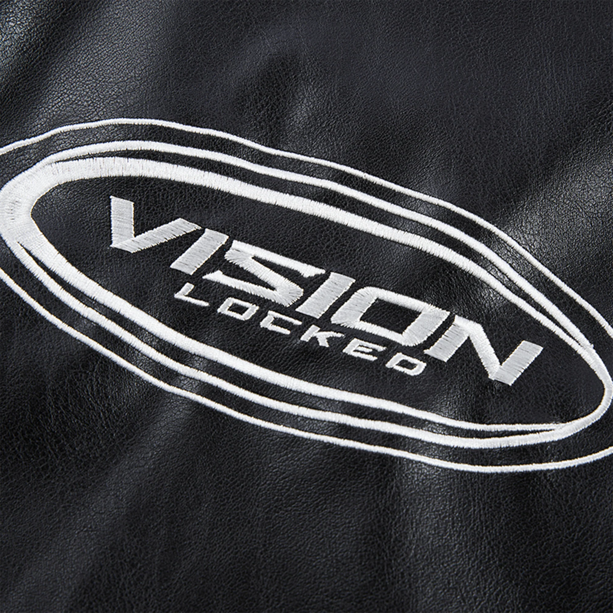 F2CE Racing Patch Contrast Panel PU Moto Jacket