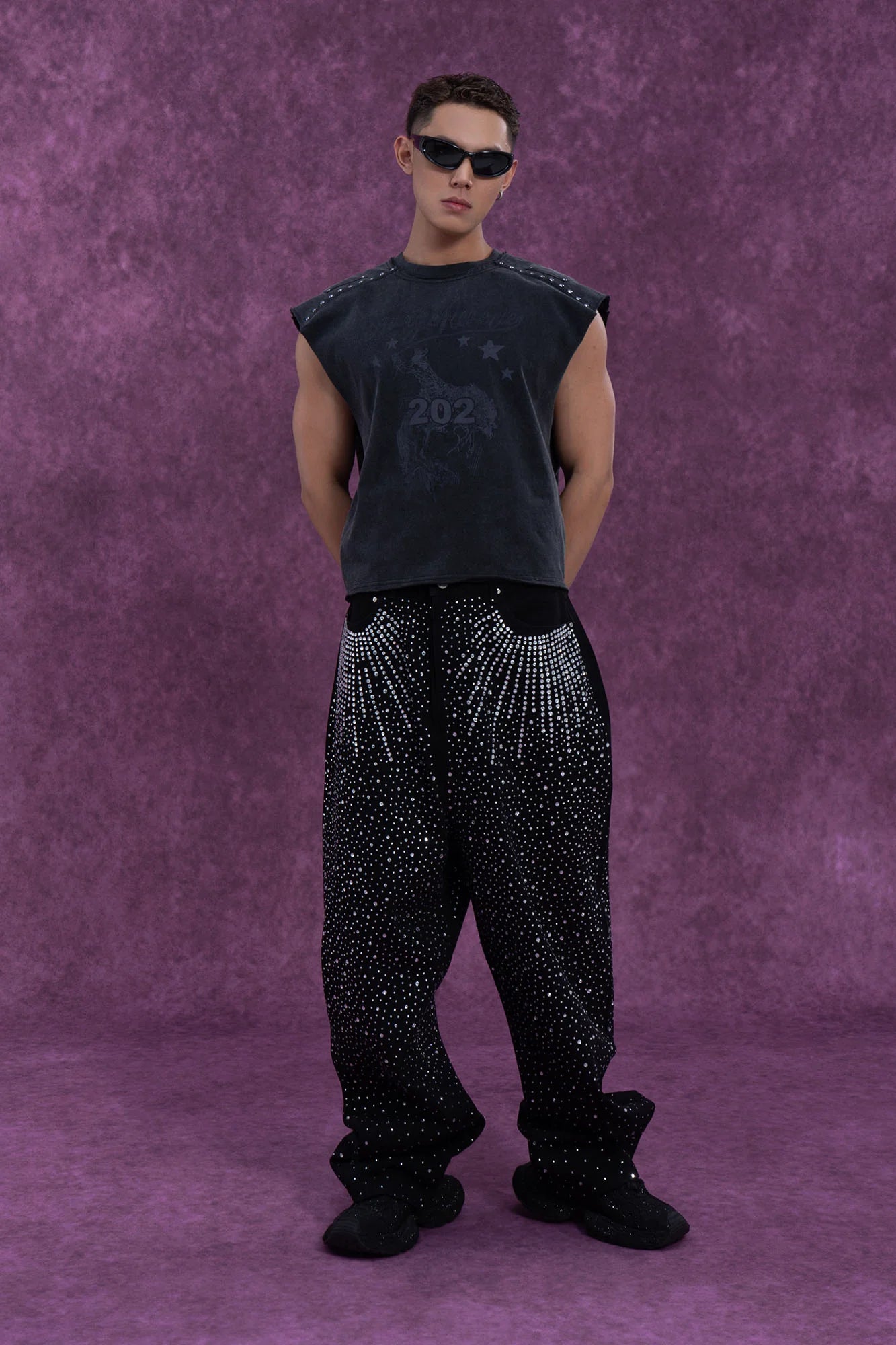 CLP Starlight Diamond Wide-Leg Jeans