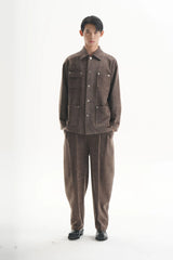 ORAL UTOPIA Pleated Oversized Tapered Pants