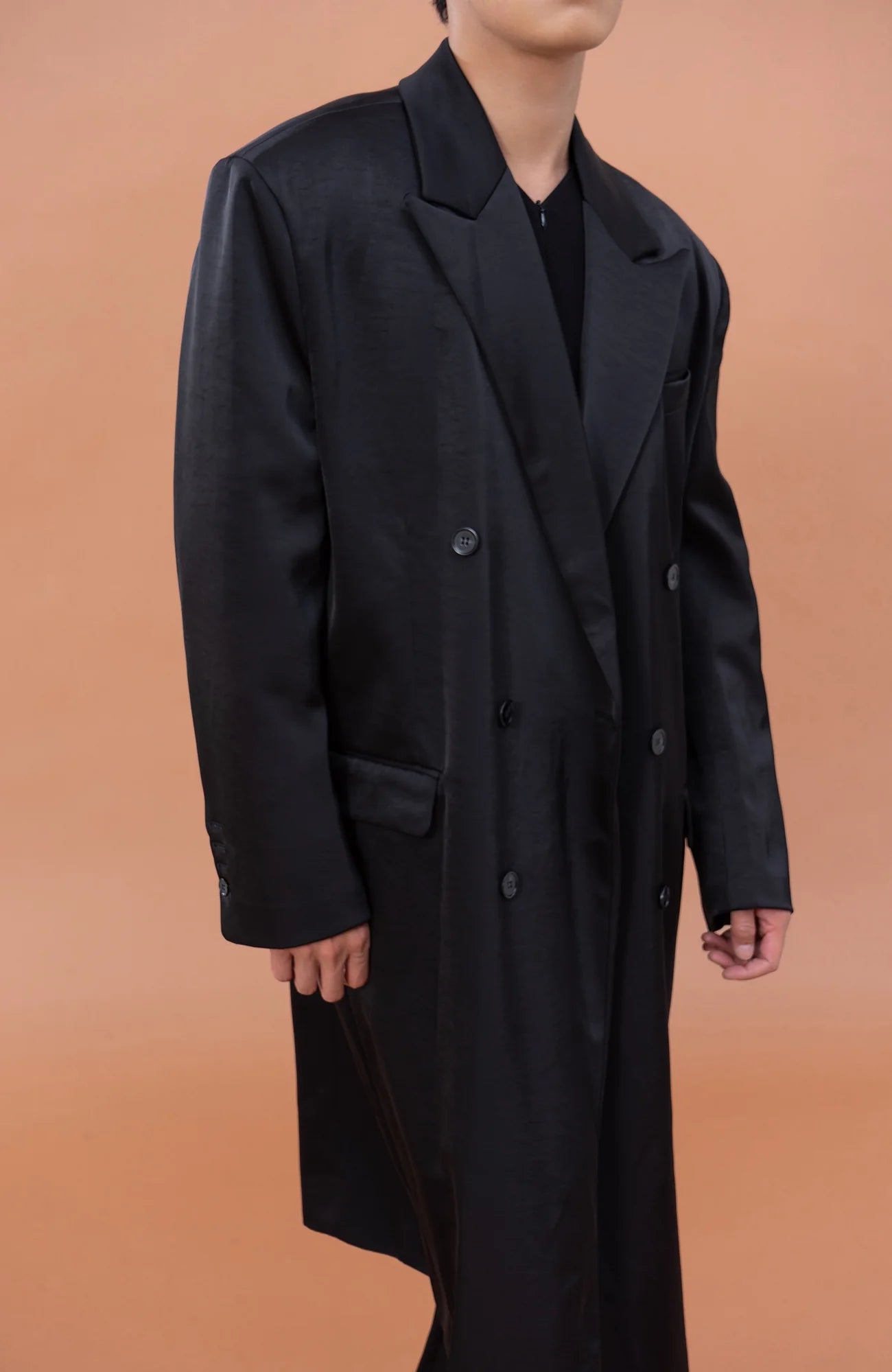 CLP Satin Padded Drape Coat