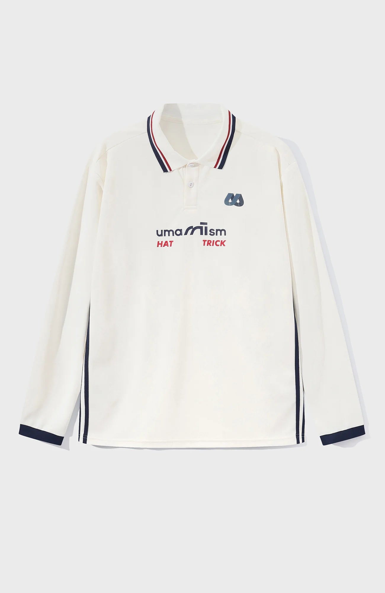 UMAMIISM Quick-Dry Striped Polo Long Sleeve Tee
