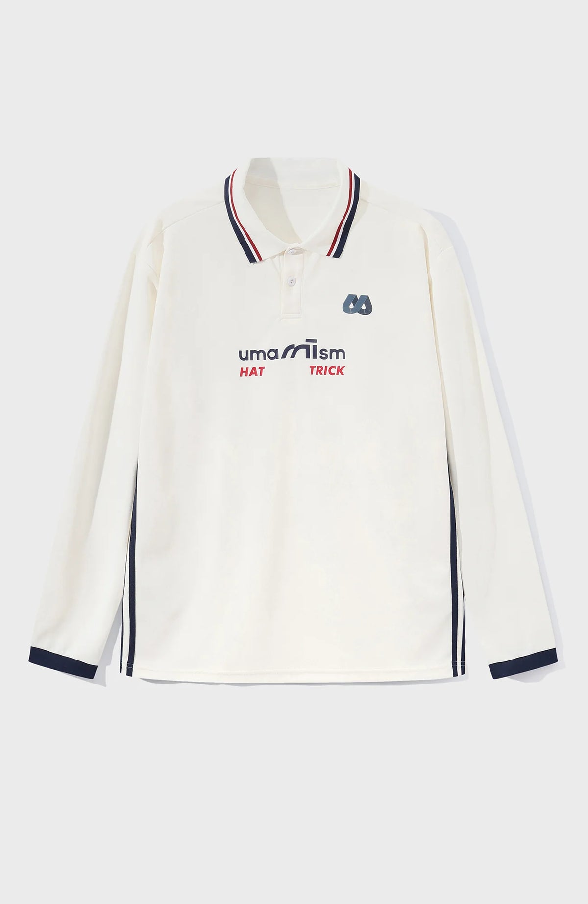 UMAMIISM Quick-Dry Striped Polo Long Sleeve Tee