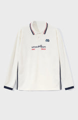 UMAMIISM Quick-Dry Striped Polo Long Sleeve Tee