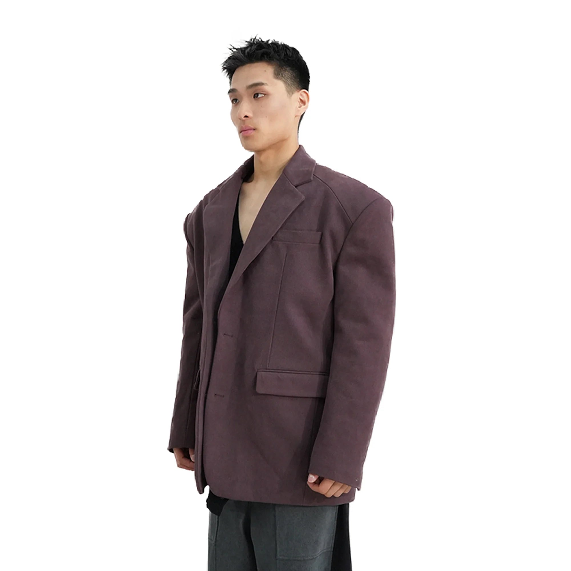 VANN VALRENCE Essential Padded Boxy Blazer