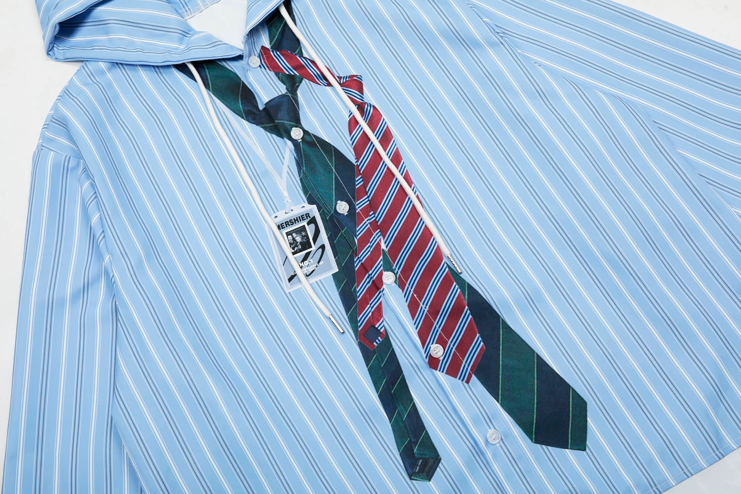 CLP Tie Graphic Striped Hooded Jacket