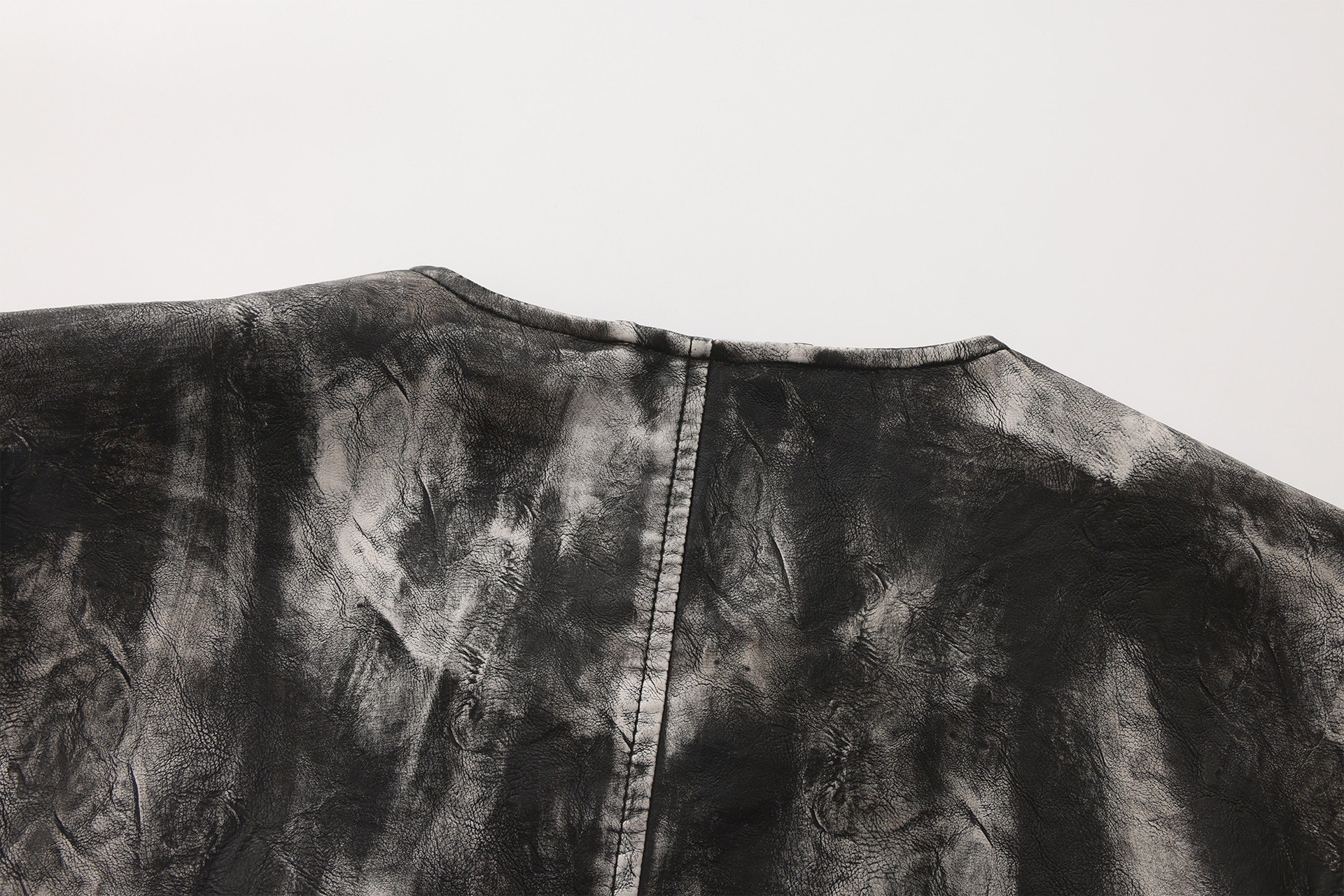 VANN VALRENCE Washed Grunge Paint Multi-Pocket Vest
