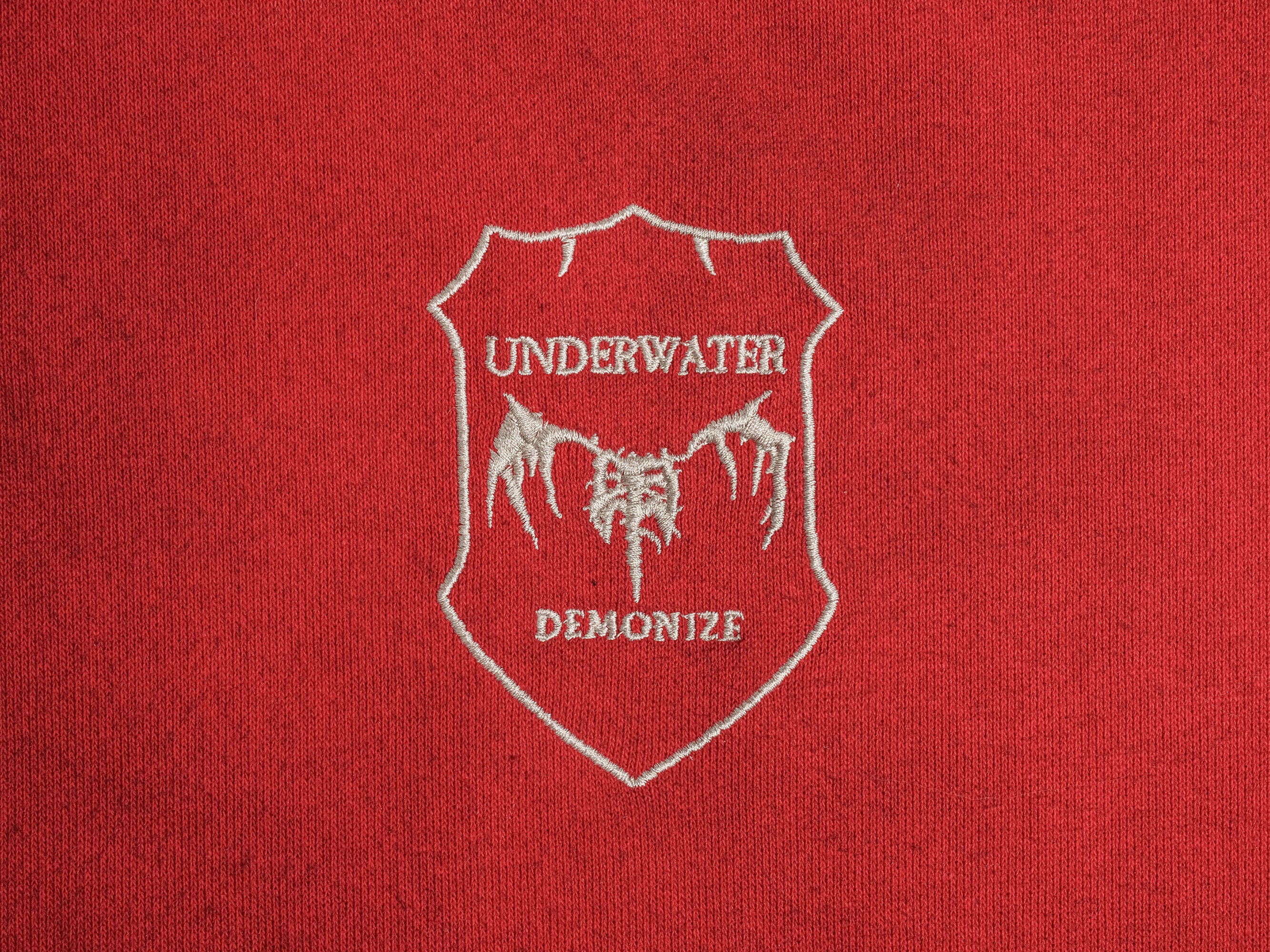 UNDERWATER Skeleton Distressed Contrast Panel Hooded Jacket