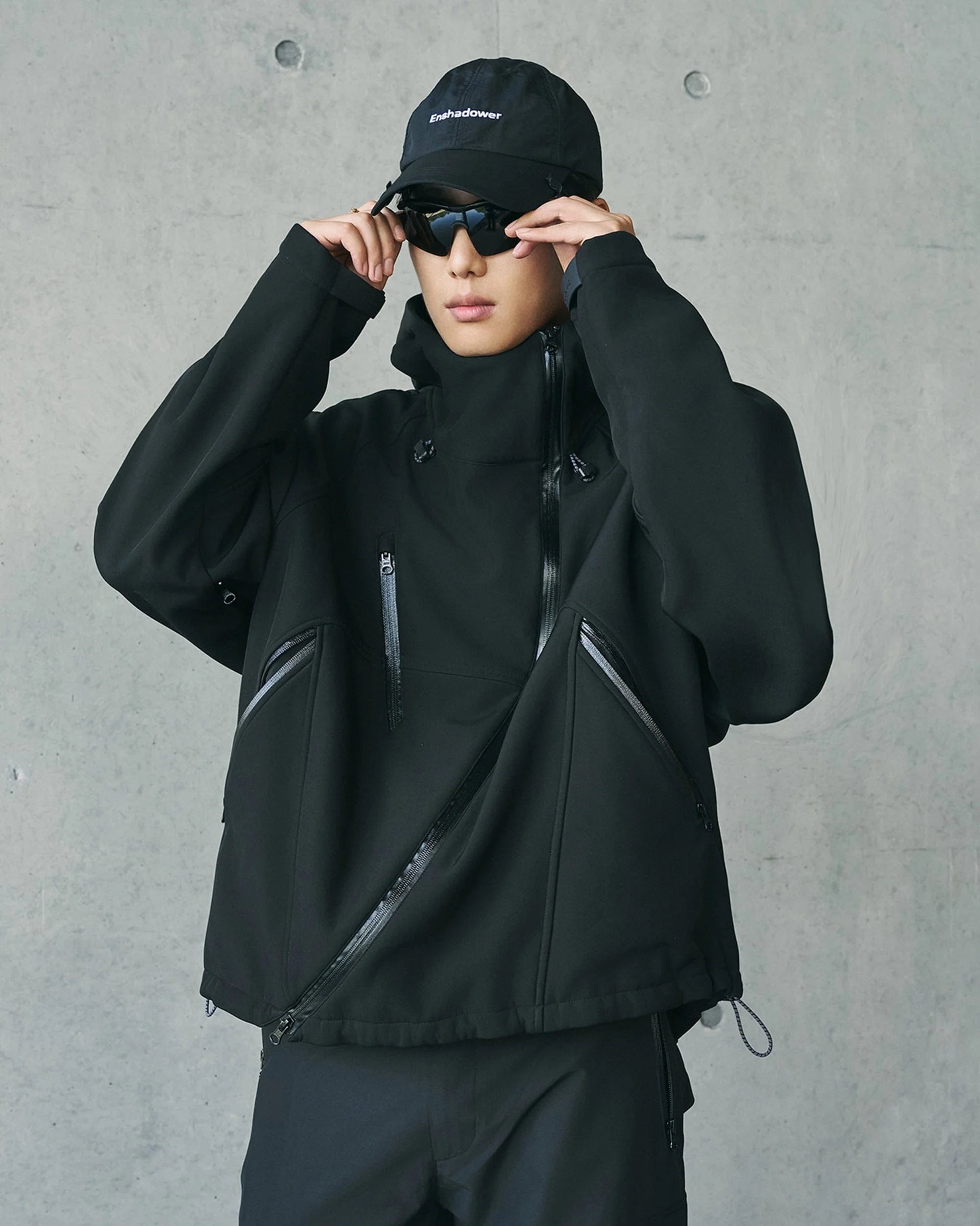 ENSHADOWER Deconstructed Asymmetrical Windbreaker