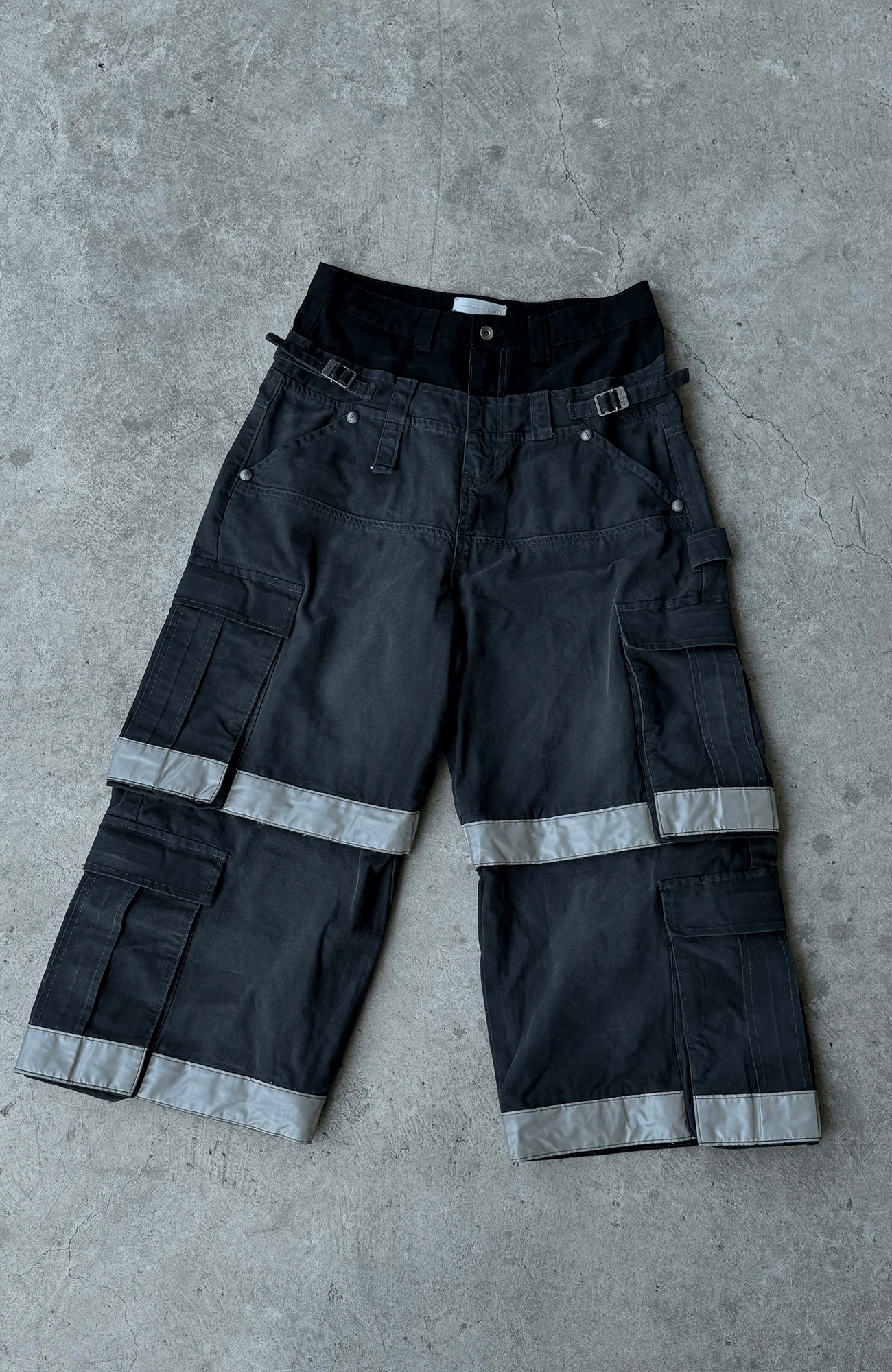 TECNINEGROUP Detachable Reflective Firefighter Cargo Pants Gray