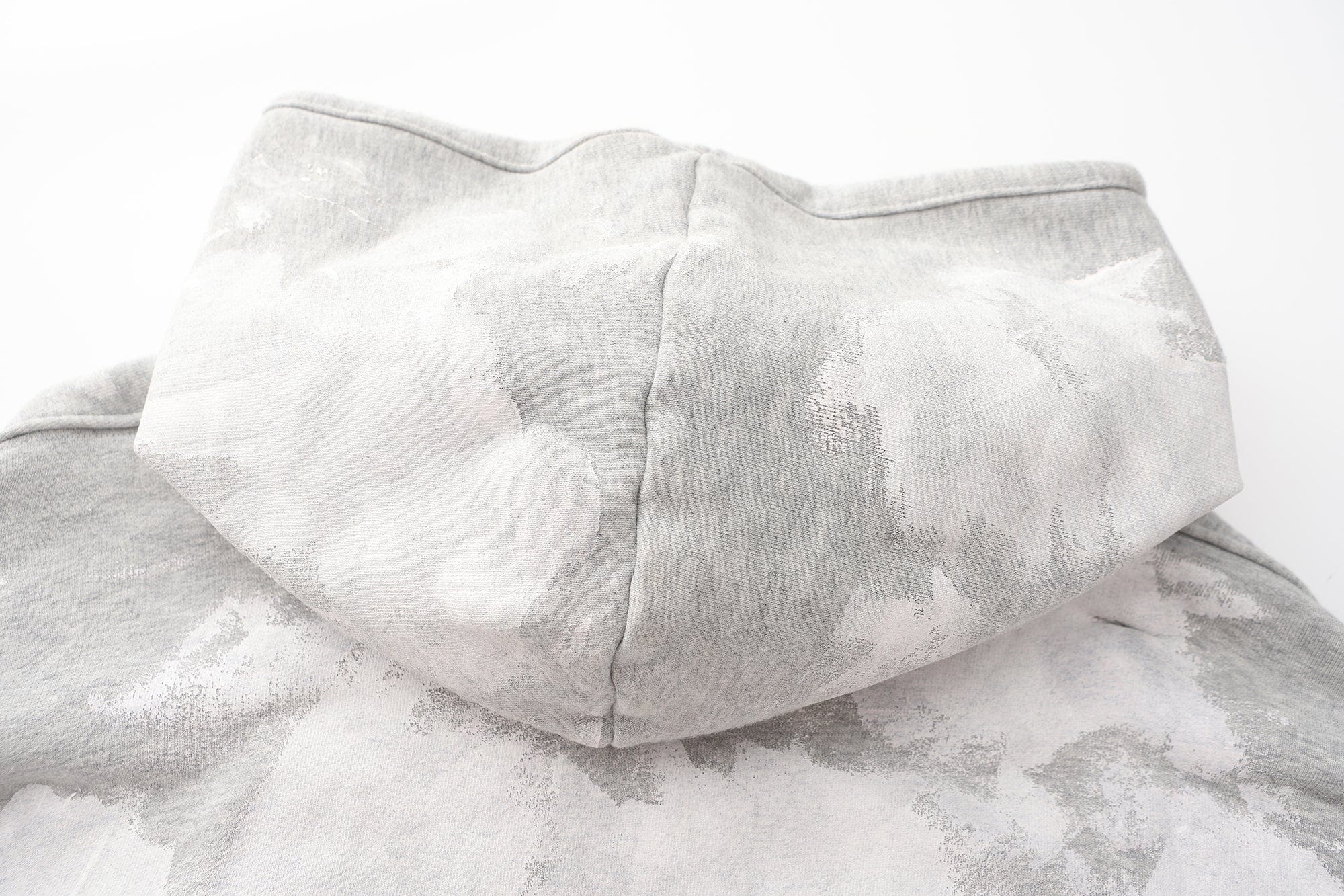 LUUUCAM Brush-Paint Faded Logo Hoodie