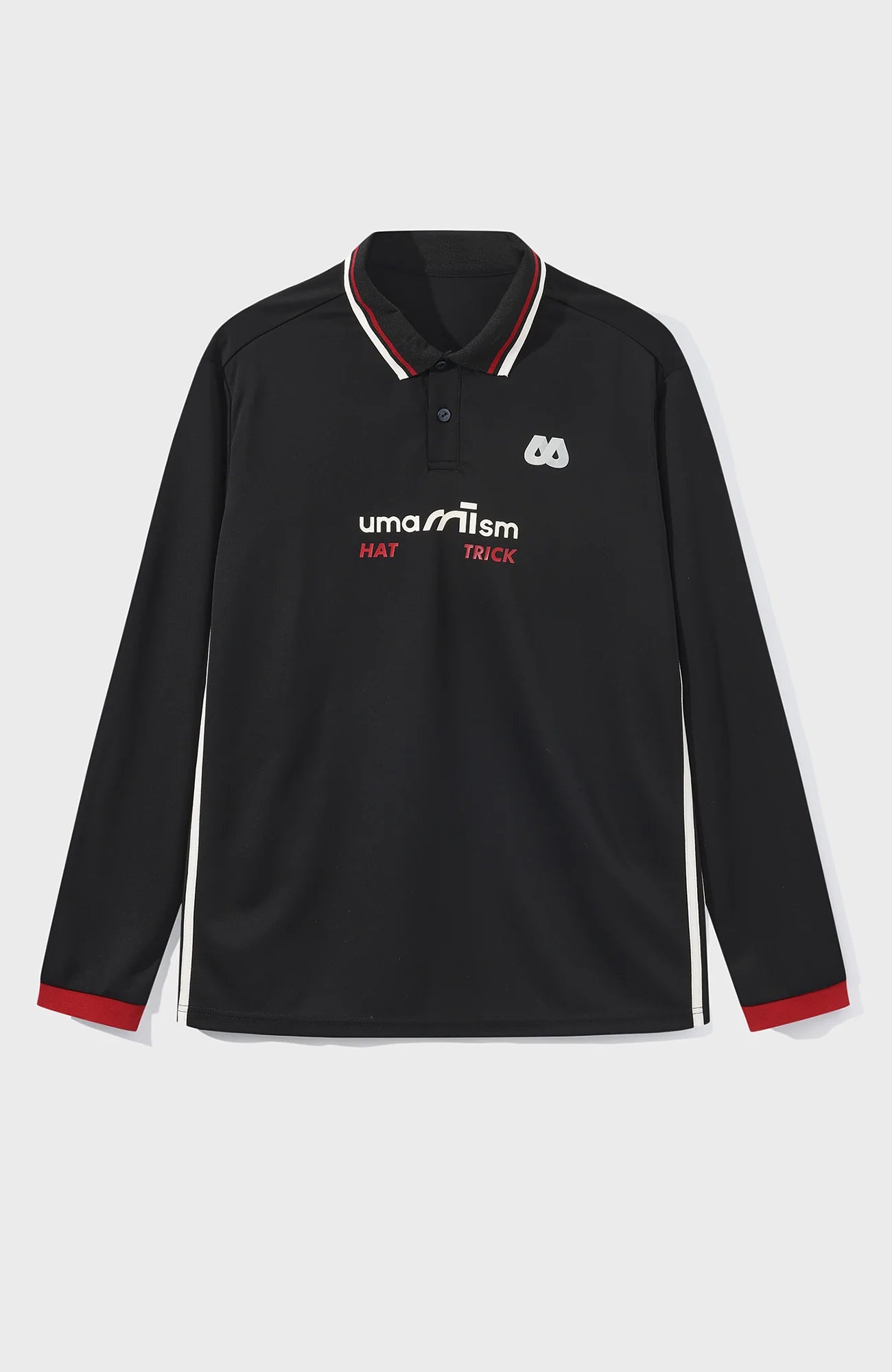 UMAMIISM Quick-Dry Striped Polo Long Sleeve Tee