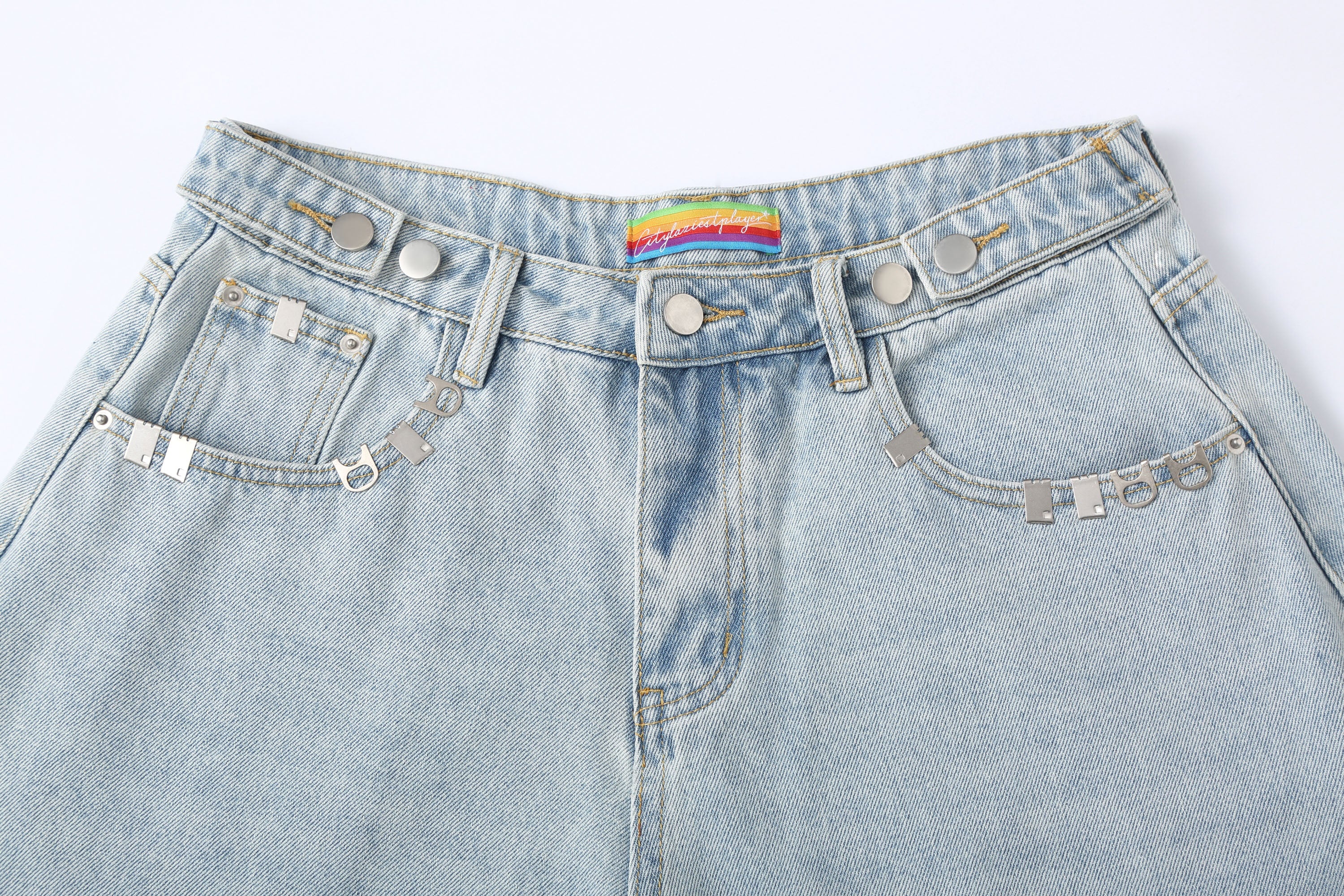 CLP Essential Washed Oversized Curved-Leg Jeans