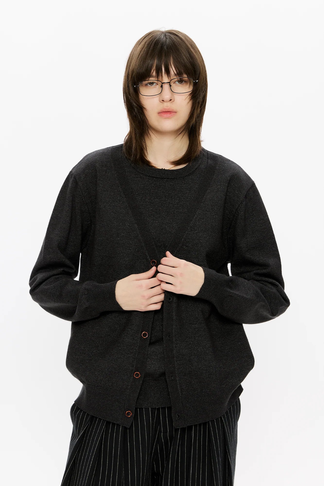 KREATE Essential Double-Layer Knit Cardigan