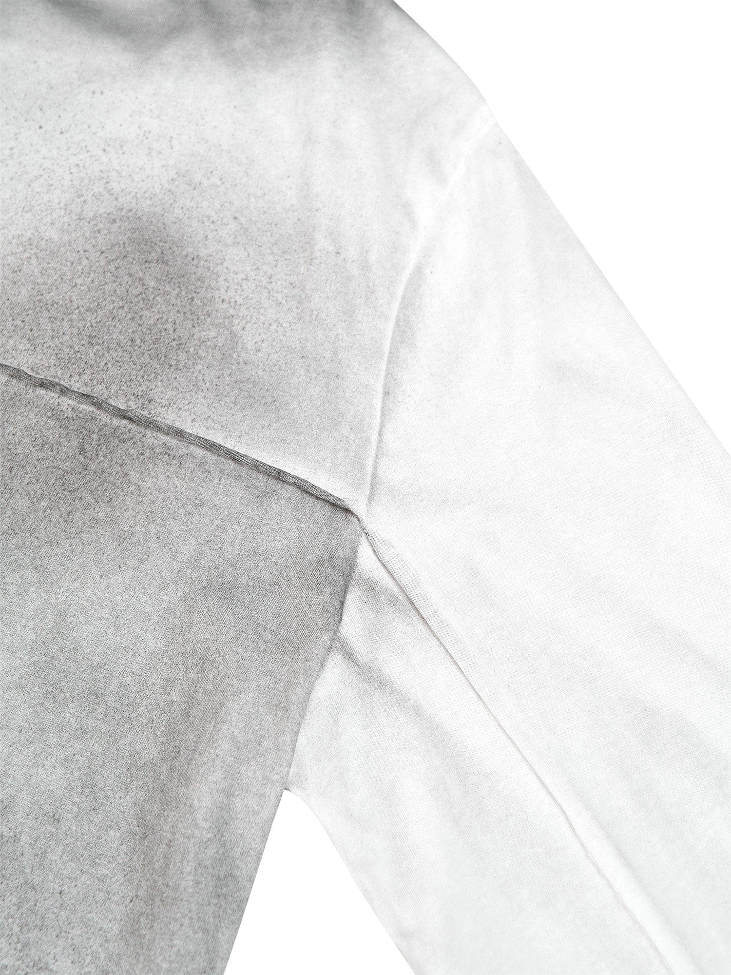 FLYERRER Washed Gradient Cross-Panel Raw-Edge Long-Sleeve Tee