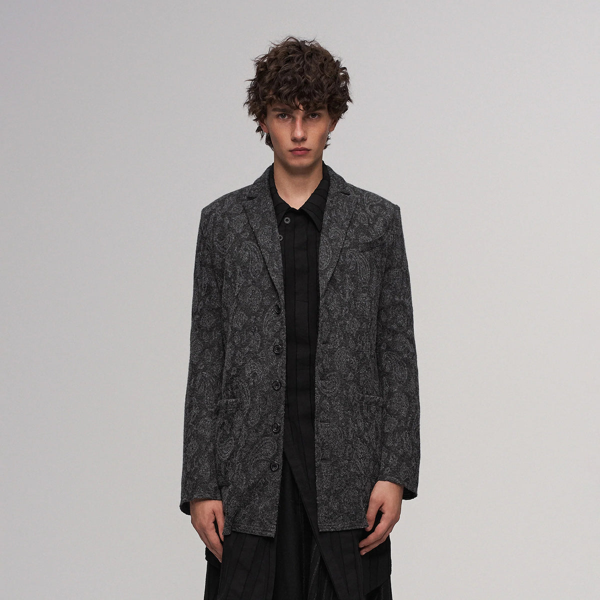 ILNya Nieternite Nifutur Paisley Jacquard Oversized Blazer