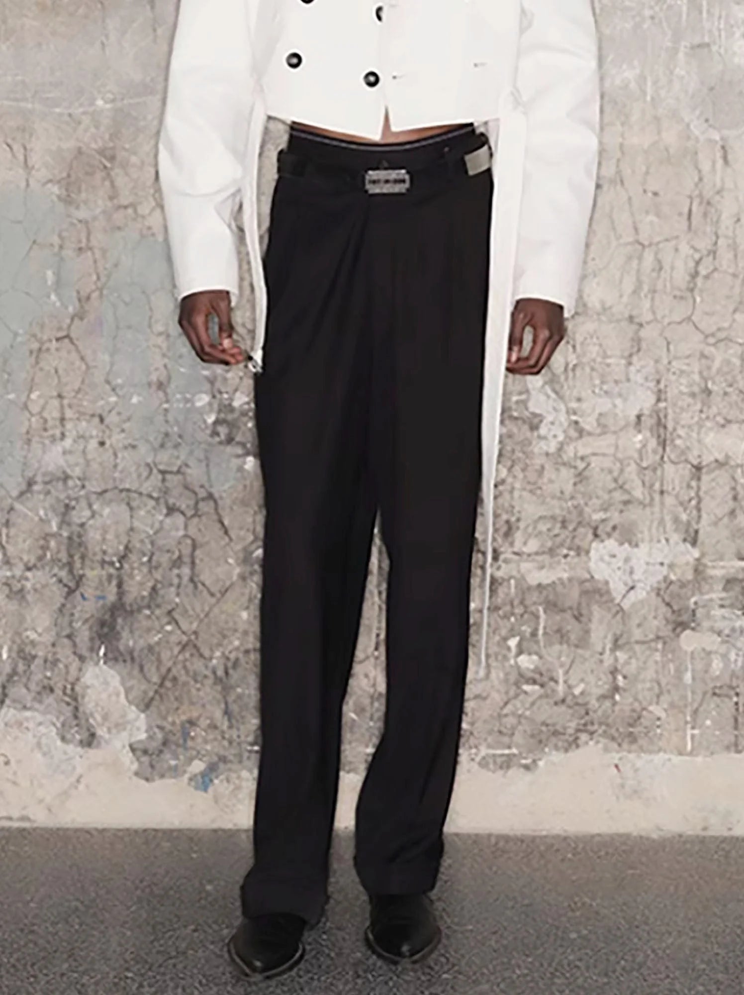 TRIANGLE PROJECT Essential Wool-Blended Oversized Trousers