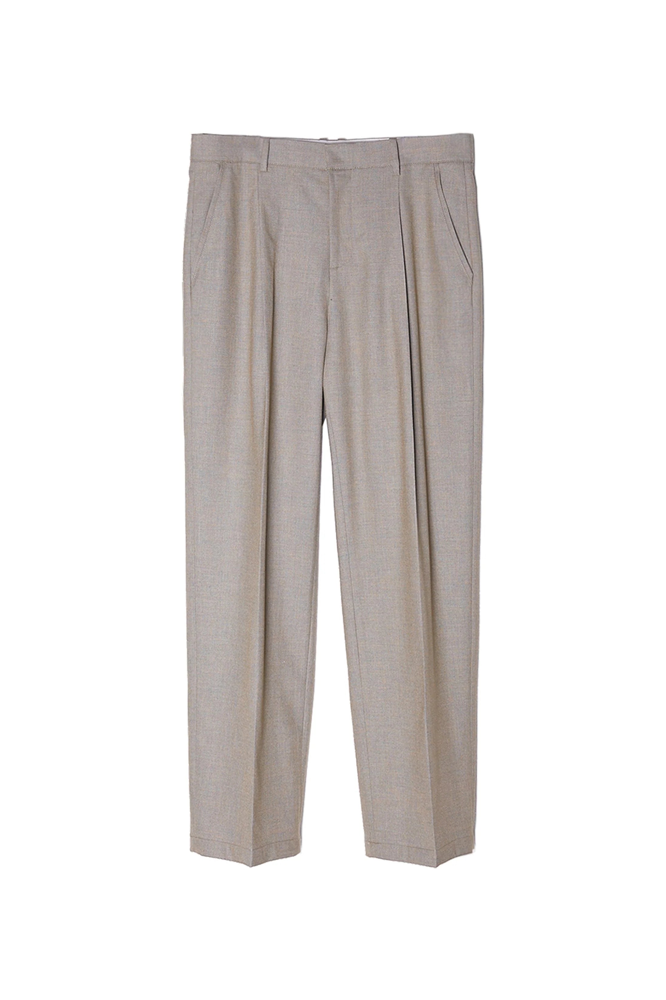 ASSEEN Essential Pleated Straight-Leg Cigarette Trousers