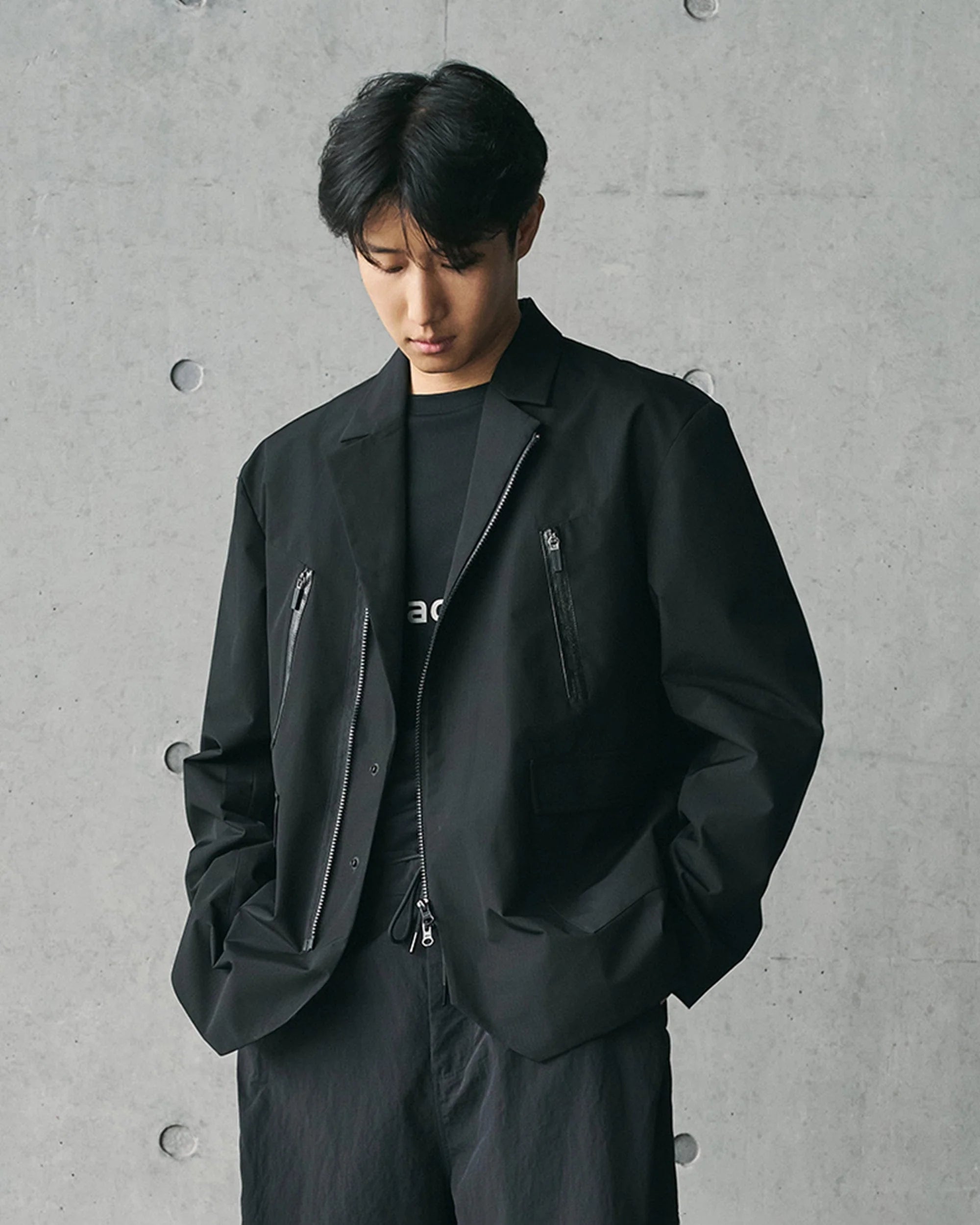 ENSHADOWER Modern Multi-pocket Zipper Outdoor Blazer