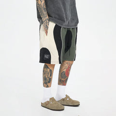 F2CE Spliced Color Block Logo Shorts