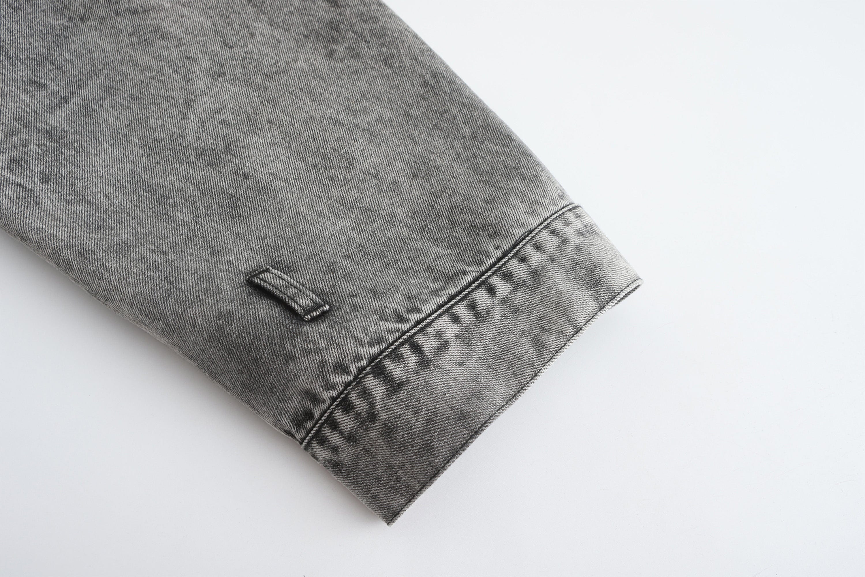 VANN VALRENCE Structural Panel Acid-Washed Oversized Denim Jacket
