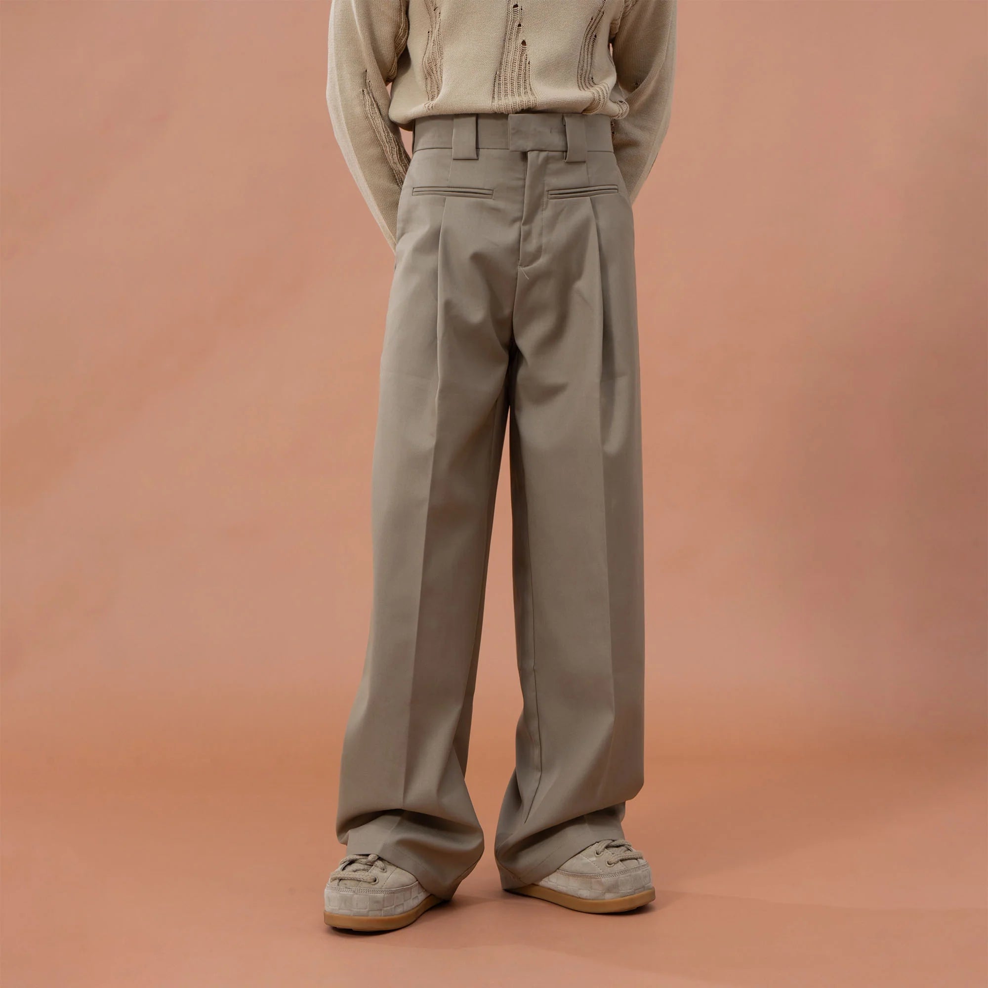 CLP Classic High-Waist Straight-Leg Pants